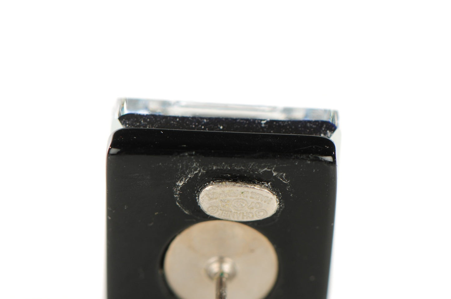 Crystal CC Square Charm Earrings