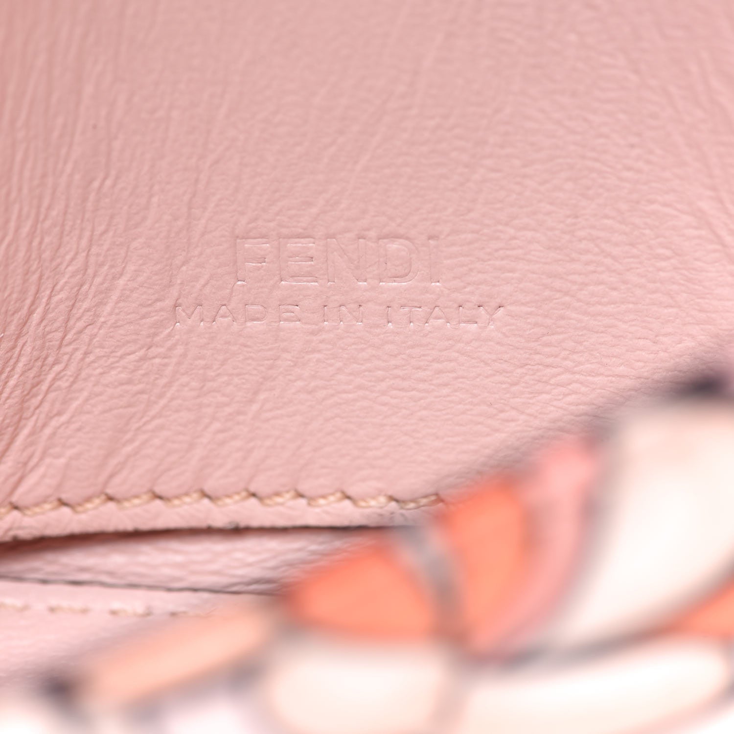Fendi Stretch Satin Vitello Grace Floral Print Nano Baguette Charm Rose Multicolor Rosso Cardinale 5 of 6