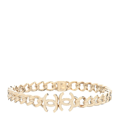 Chanel Metal CC Chain Link Choker Necklace M Gold 1 of 4