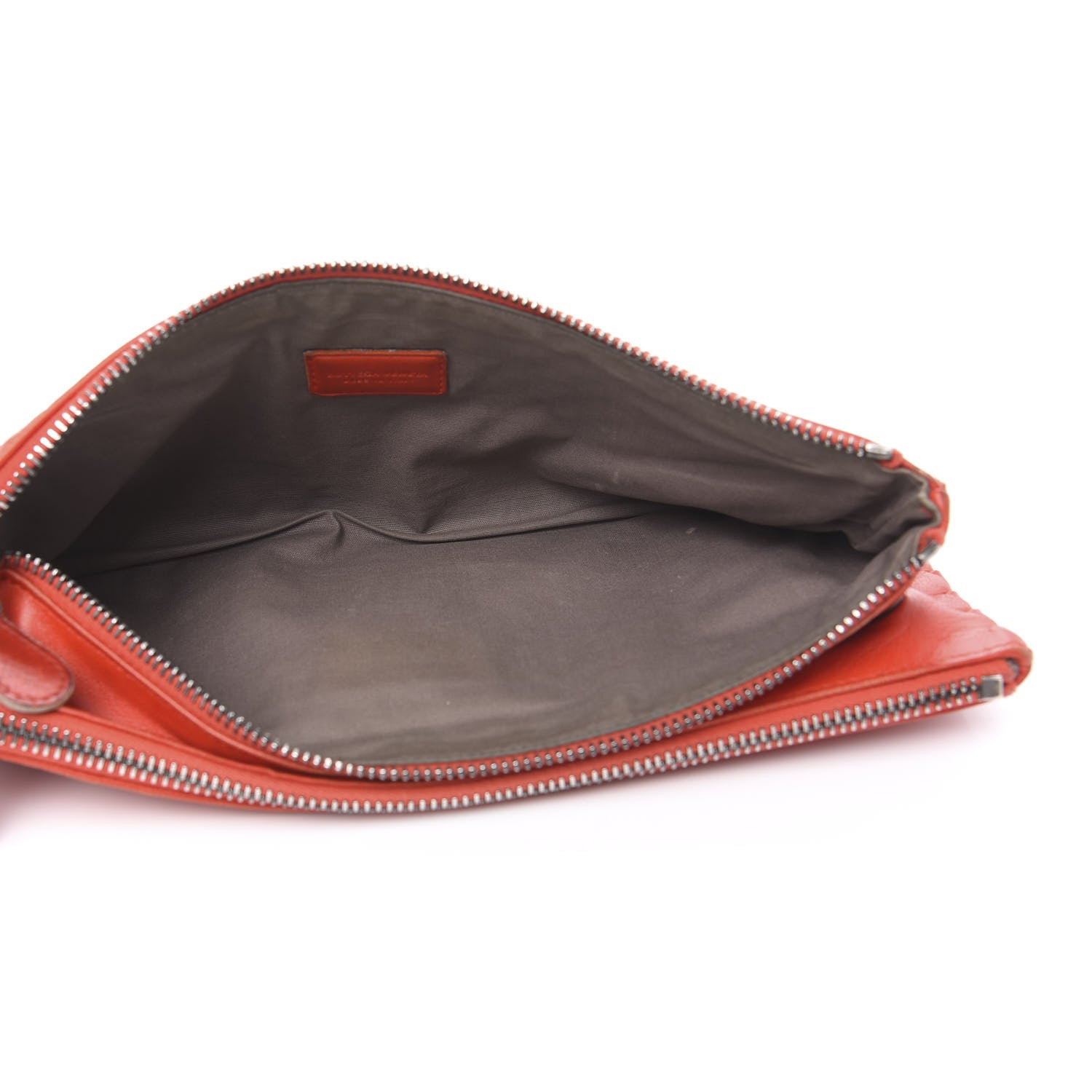Bottega Veneta Nappa Intrecciato Double Zip Clutch Geranium 5 of 12