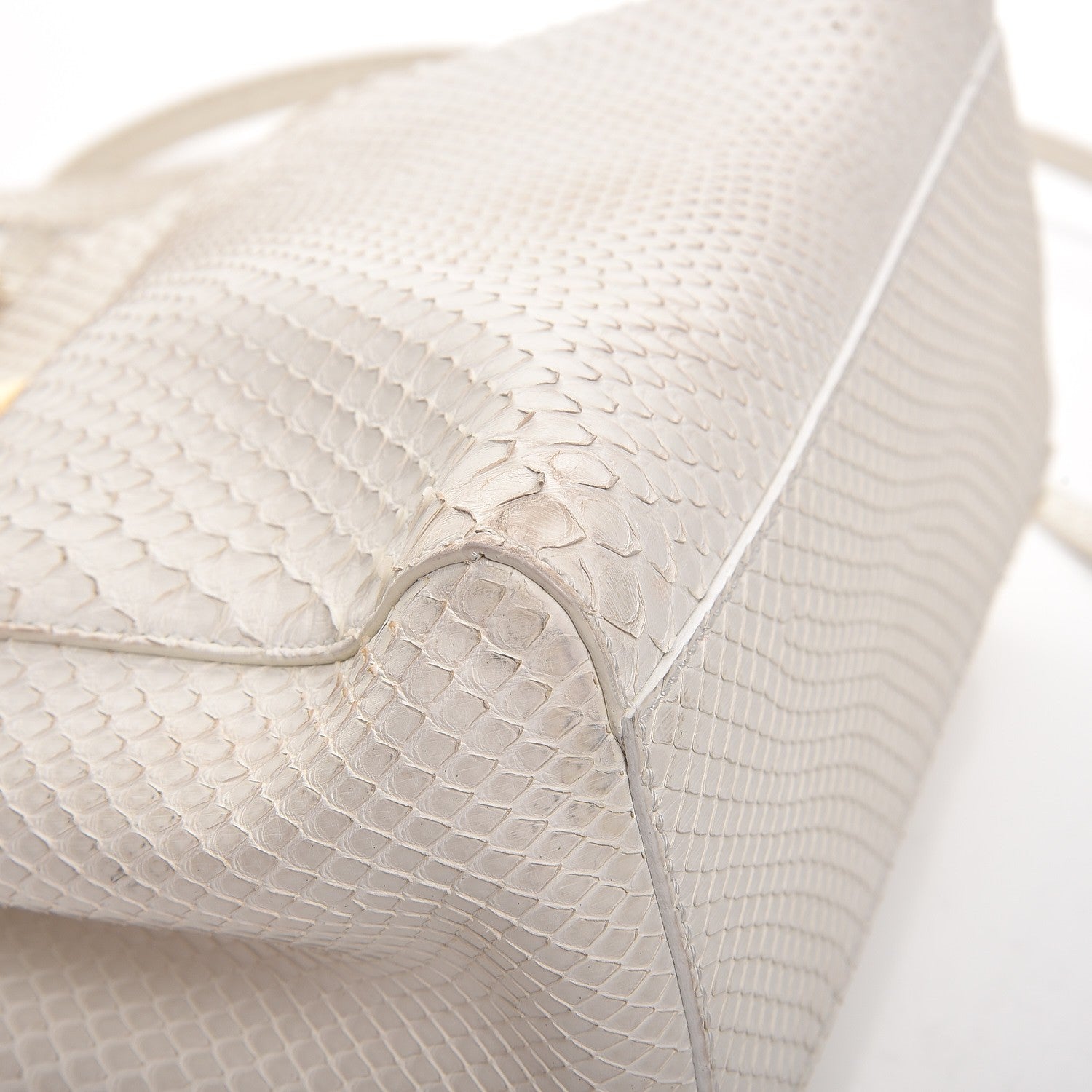 Fendi Python Mini Peekaboo Iconic Satchel White 13 of 14