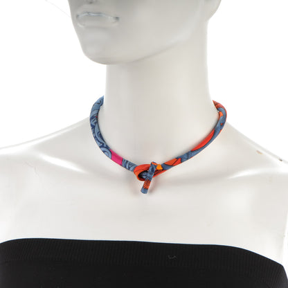 Hermes Silk Collier En Soie Petit H Necklace 2 of 7