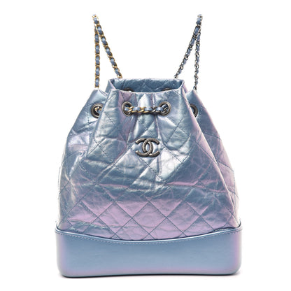 Chanel Iridescent Lambskin Calfskin Small Quilted Gabrielle Backpack Light Purple 1 of 10