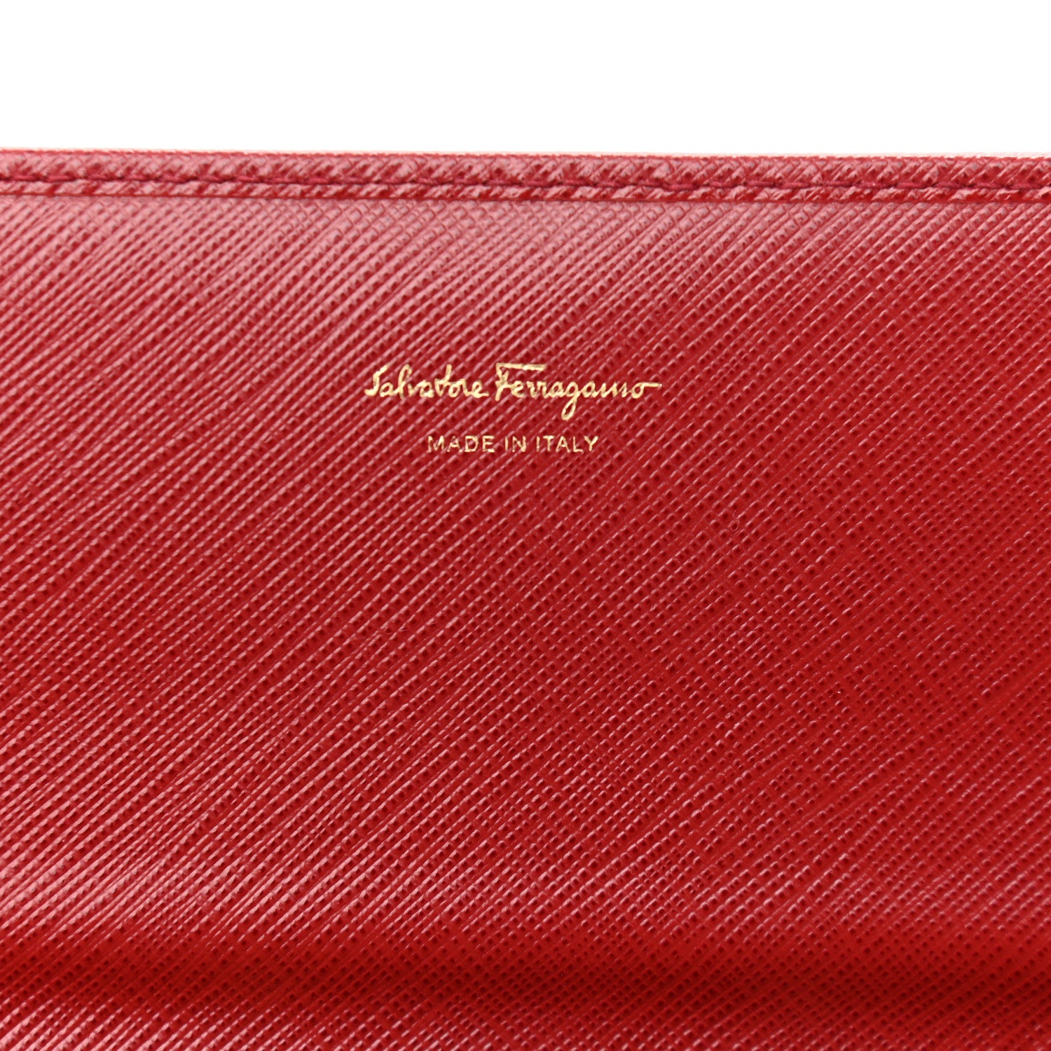 Salvatore Ferragamo Printed Calfskin Gancini Wallet On Chain Red 6 of 13