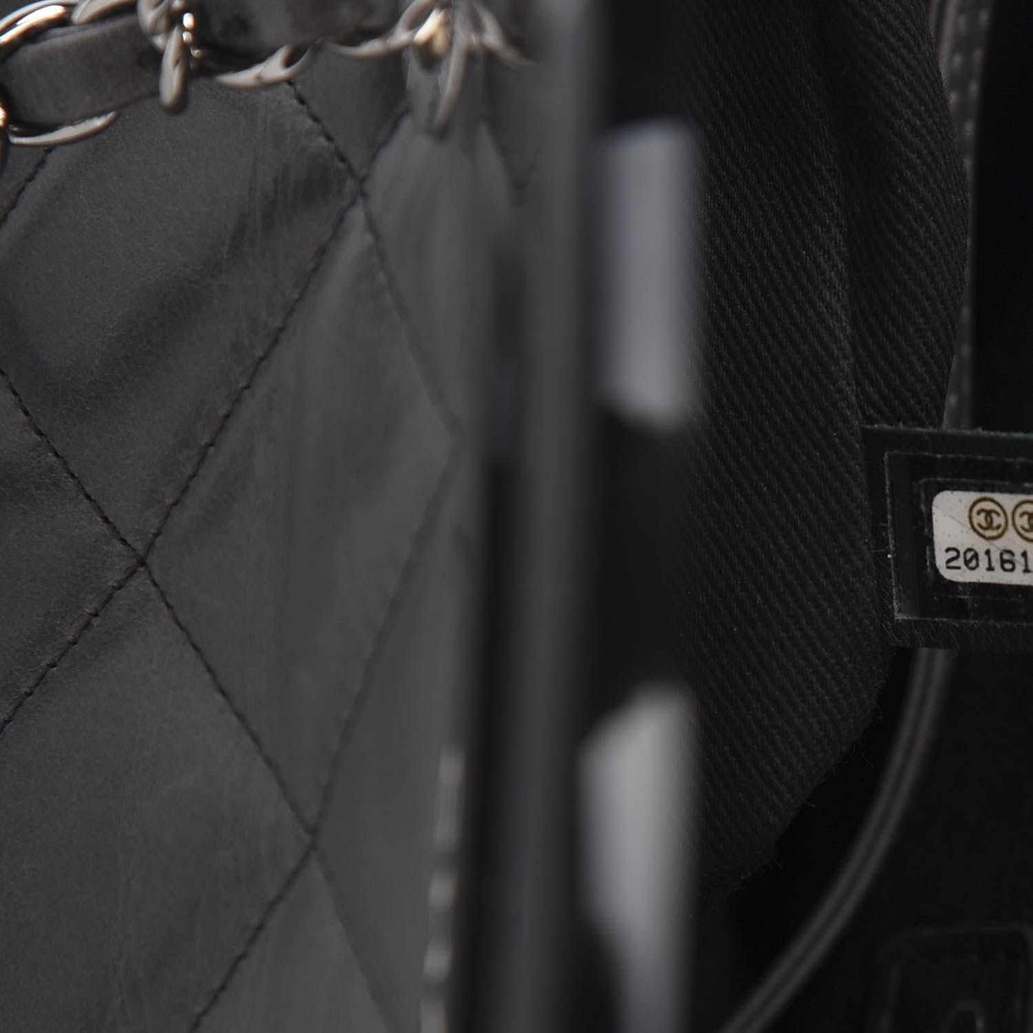 Chanel Glazed Calfskin Quilted Small CC Delivery Tote Grey 9 of 10