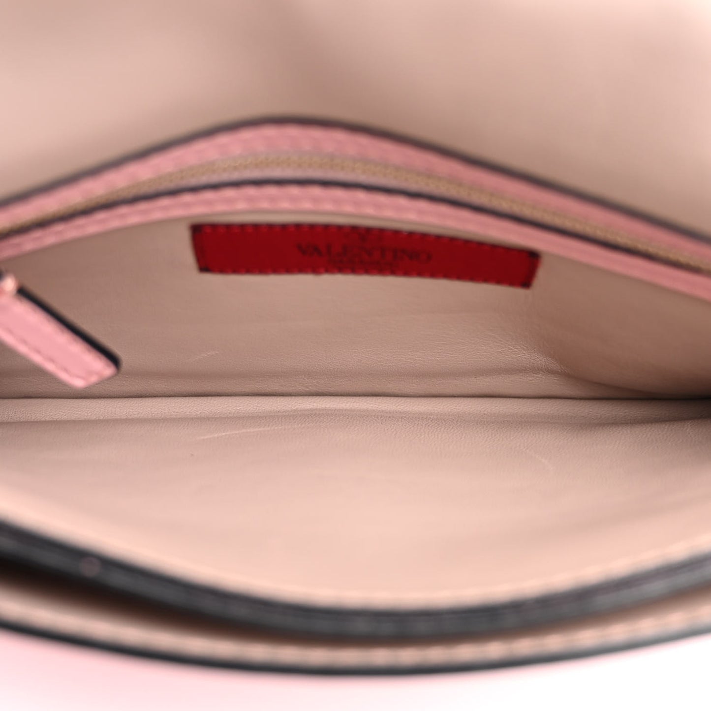 Nappa Rockstud Wristlet Clutch Water Rose