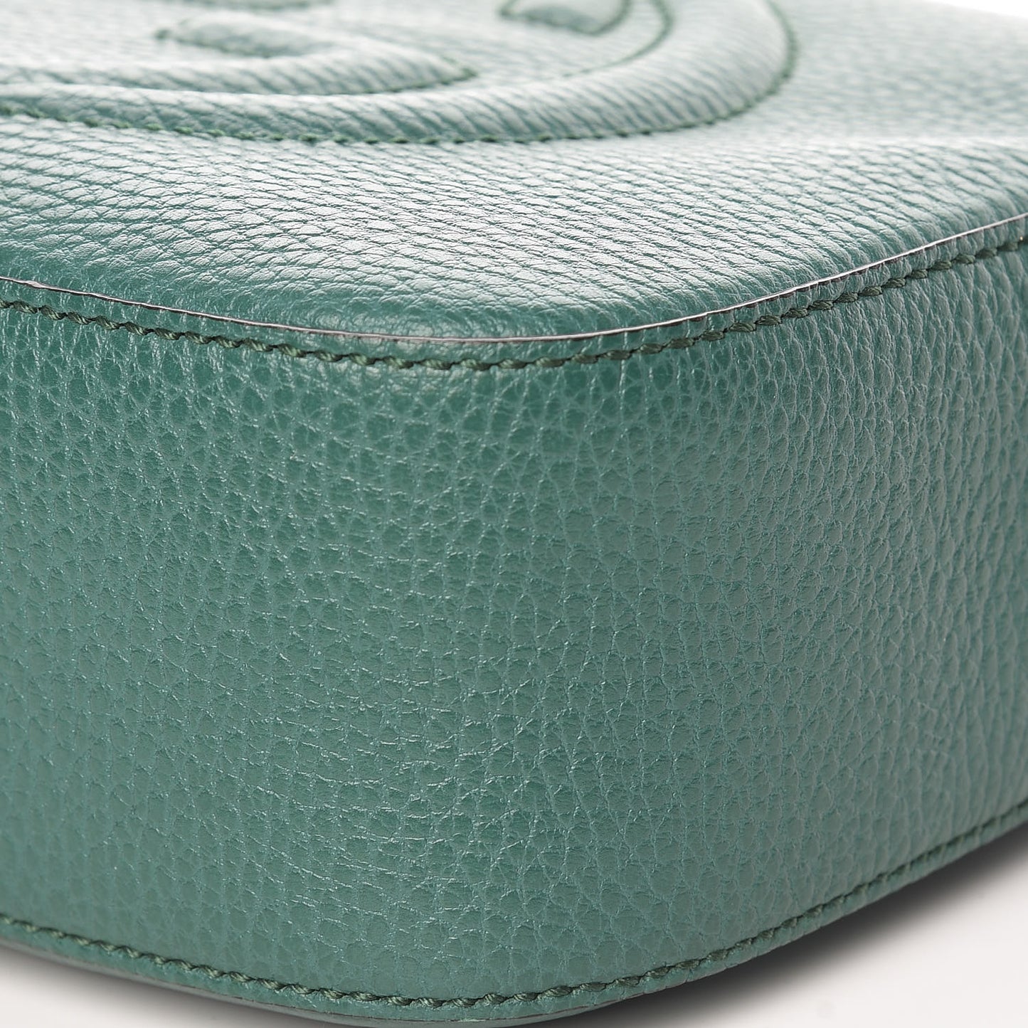 Pebbled Calfskin Small Soho Disco Bag Emerald Green