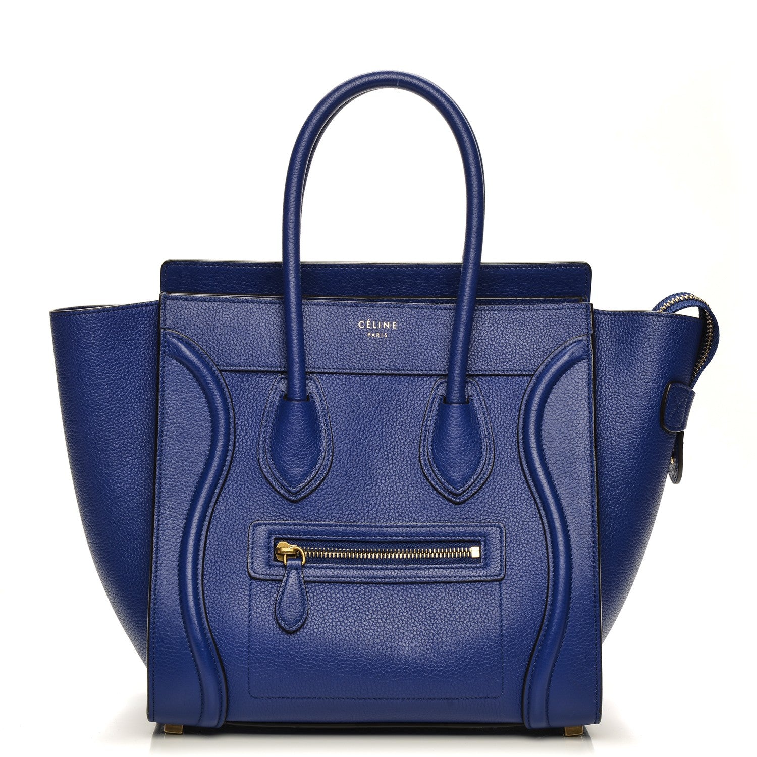 Celine Drummed Calfskin Micro Luggage Indigo 1 of 6