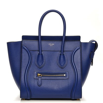 Celine Drummed Calfskin Micro Luggage Indigo 1 of 6
