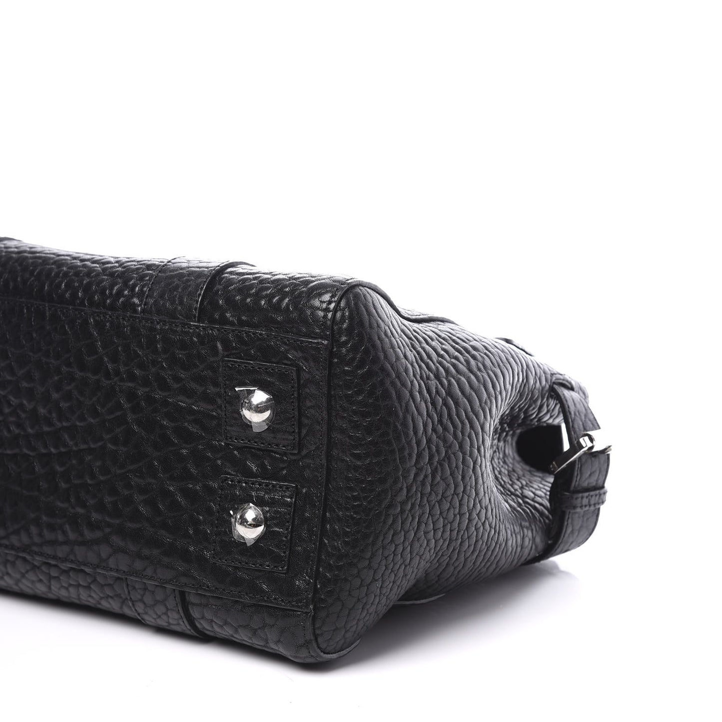 Shrunken Calfskin Mini Bayswater Buckle Black