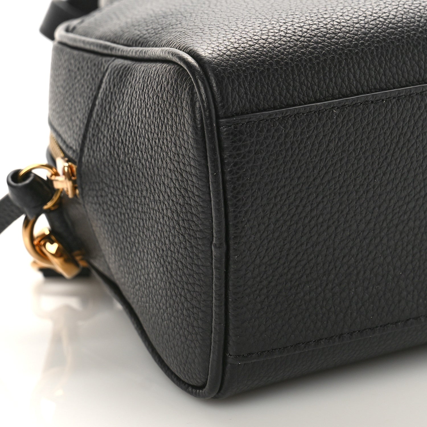 Versace Calfskin Virtus Bowling Bag Black 7 of 8