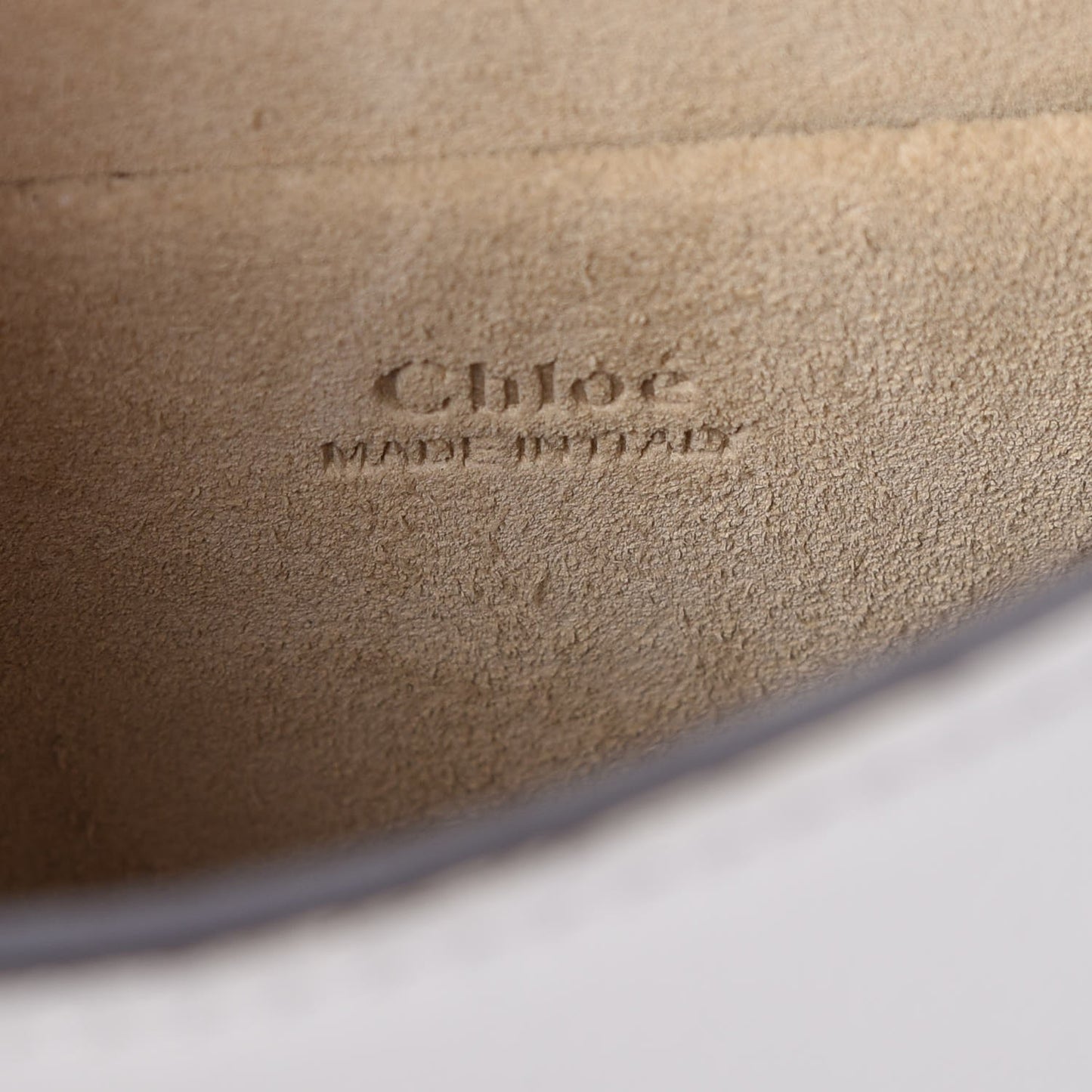 Calfskin Suede Small Nile Bracelet Bag Airy Grey