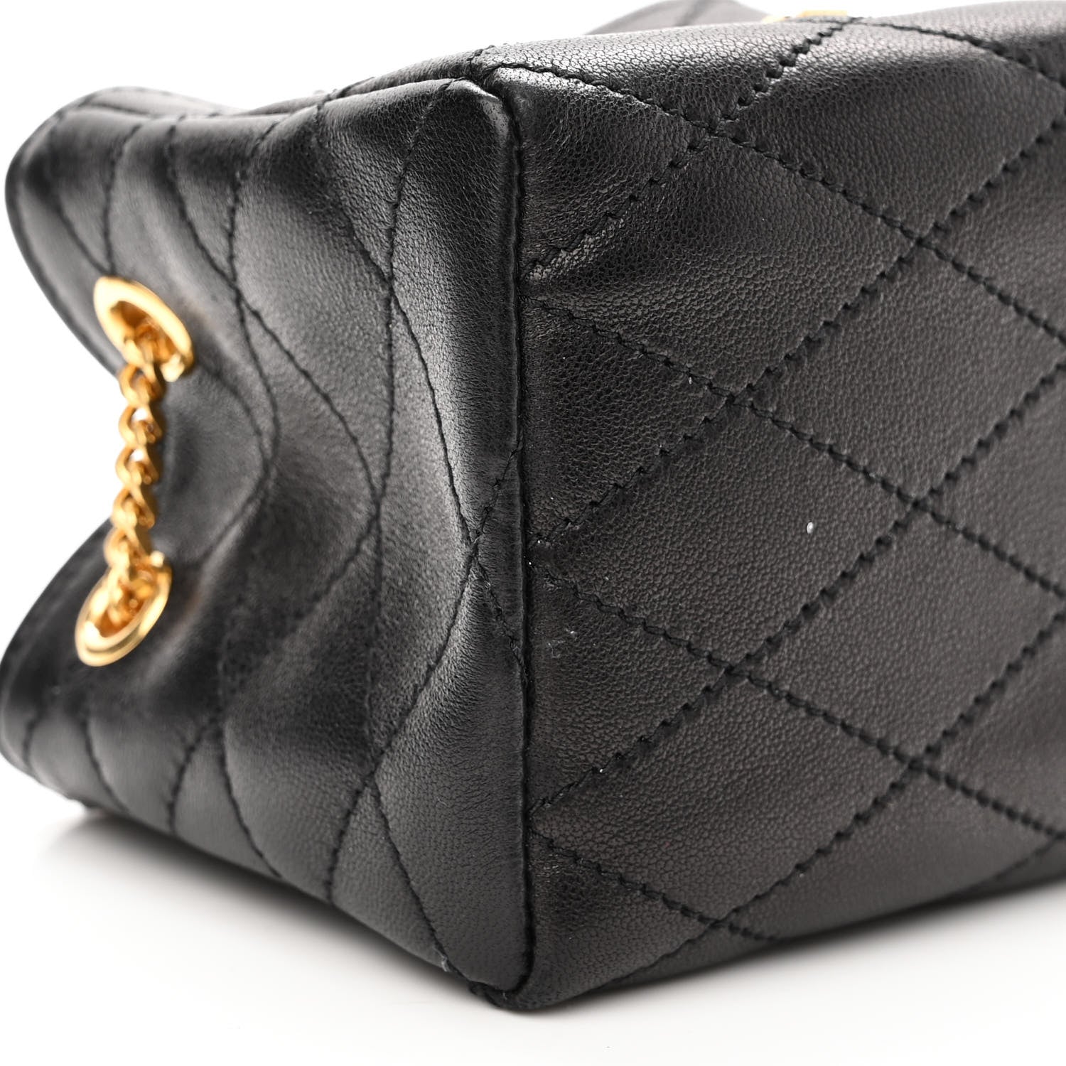 Saint Laurent Lambskin Quilted Baby Bucket Bag Black 7 of 9