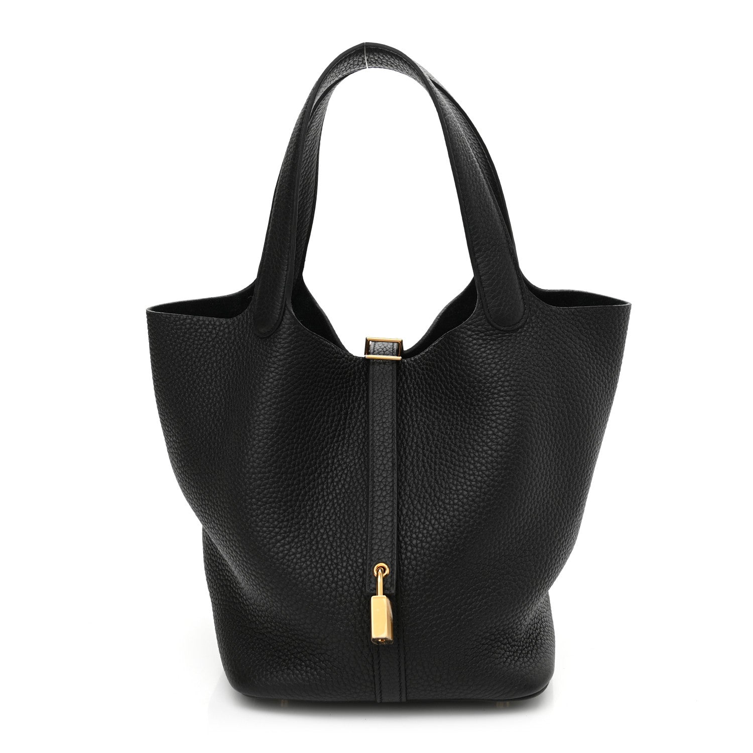 Hermes Taurillon Clemence Picotin Lock 22 MM Black 1 of 10