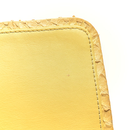 Chanel Snakeskin Jumbo Double Flap Yellow 13 of 18