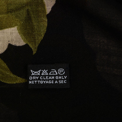 Chanel Silk Cashmere Camellia Flower Scarf Black 4 of 5