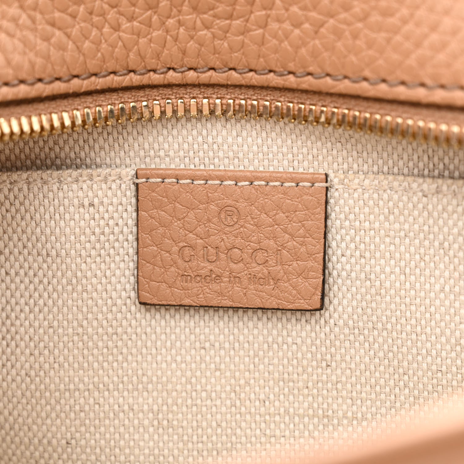 Gucci Pebbled Calfskin Small Soho Disco Bag Camelia 6 of 12