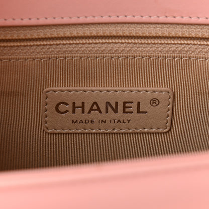 Chanel Patent Chevron New Medium Boy Flap Light Pink 6 of 10