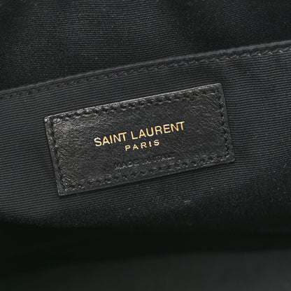 Saint Laurent Calfskin Matelasse Monogram Lou Camera Bag Black 6 of 12