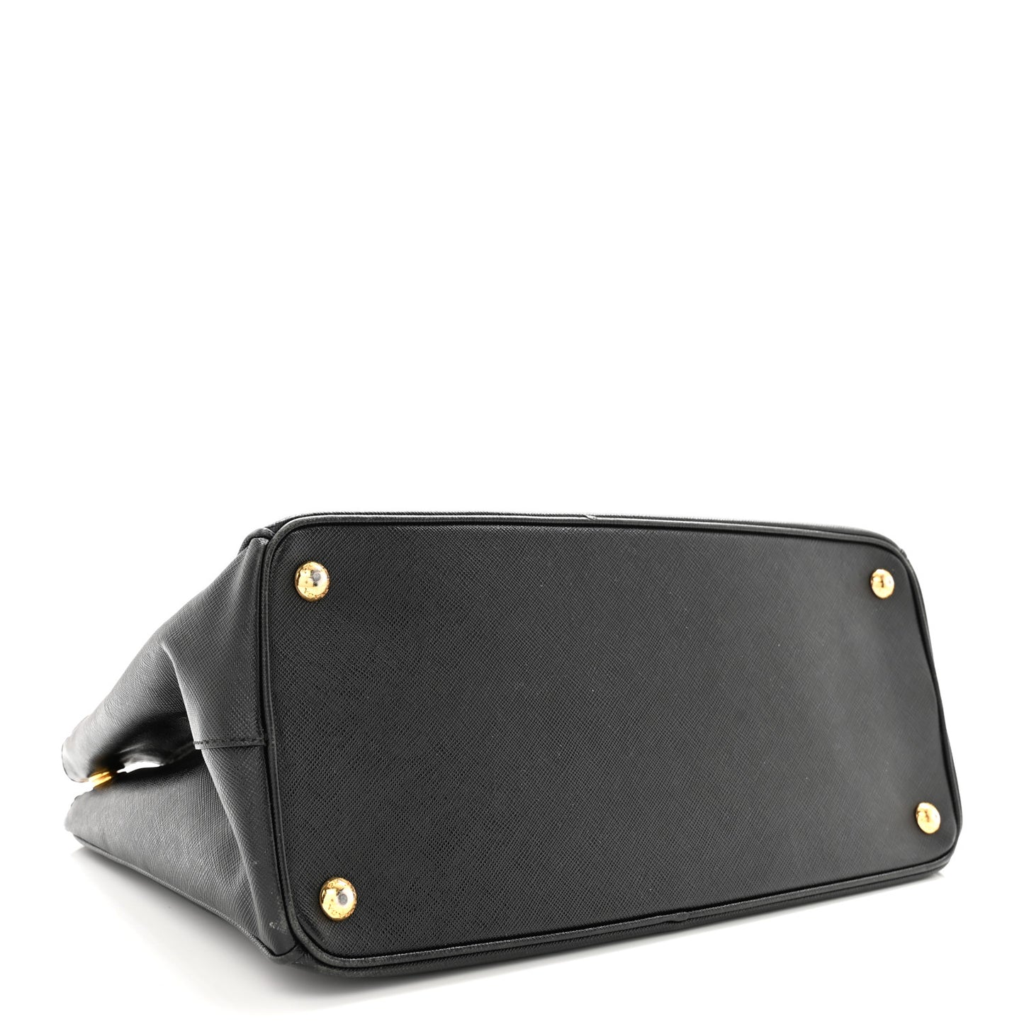 Saffiano Lux Medium Double Zip Tote Black