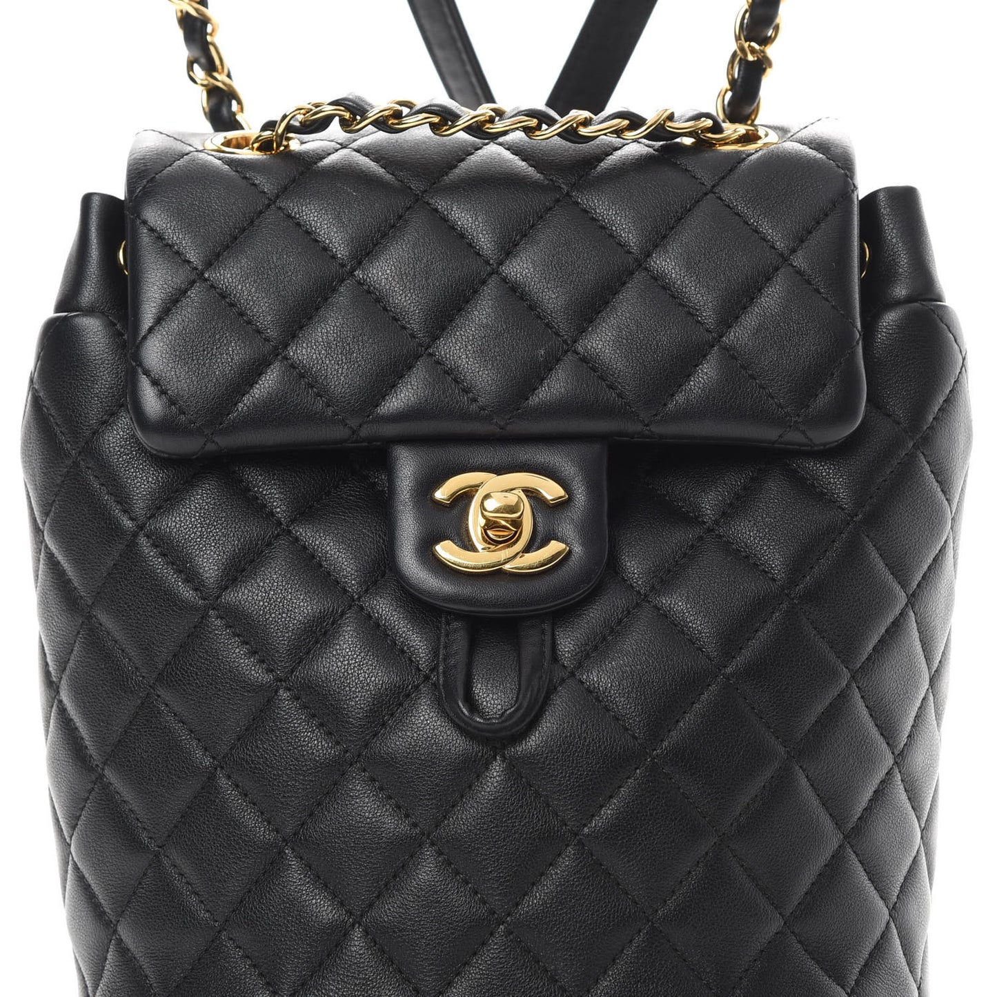 Calfskin Quilted Mini Urban Spirit Backpack Black