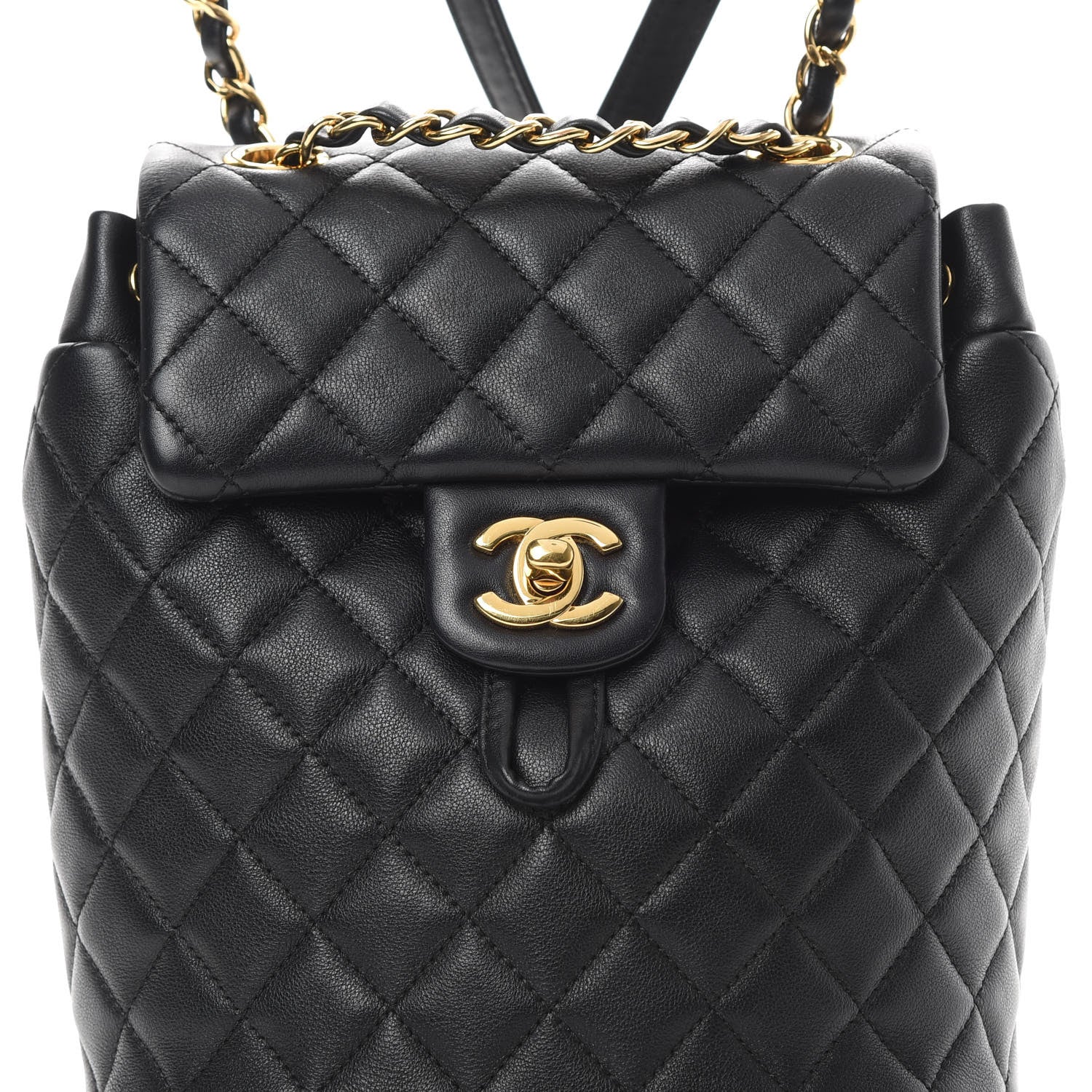 Chanel Calfskin Quilted Mini Urban Spirit Backpack Black 7 of 12