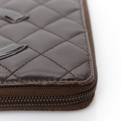 Chanel Calfskin Cambon Zip Around Organizer Wallet Brown 12 of 12