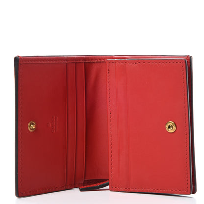 Gucci Calfskin Queen Margaret Card Case Wallet Blue Agata Hibiscus Red Mystic White 8 of 10