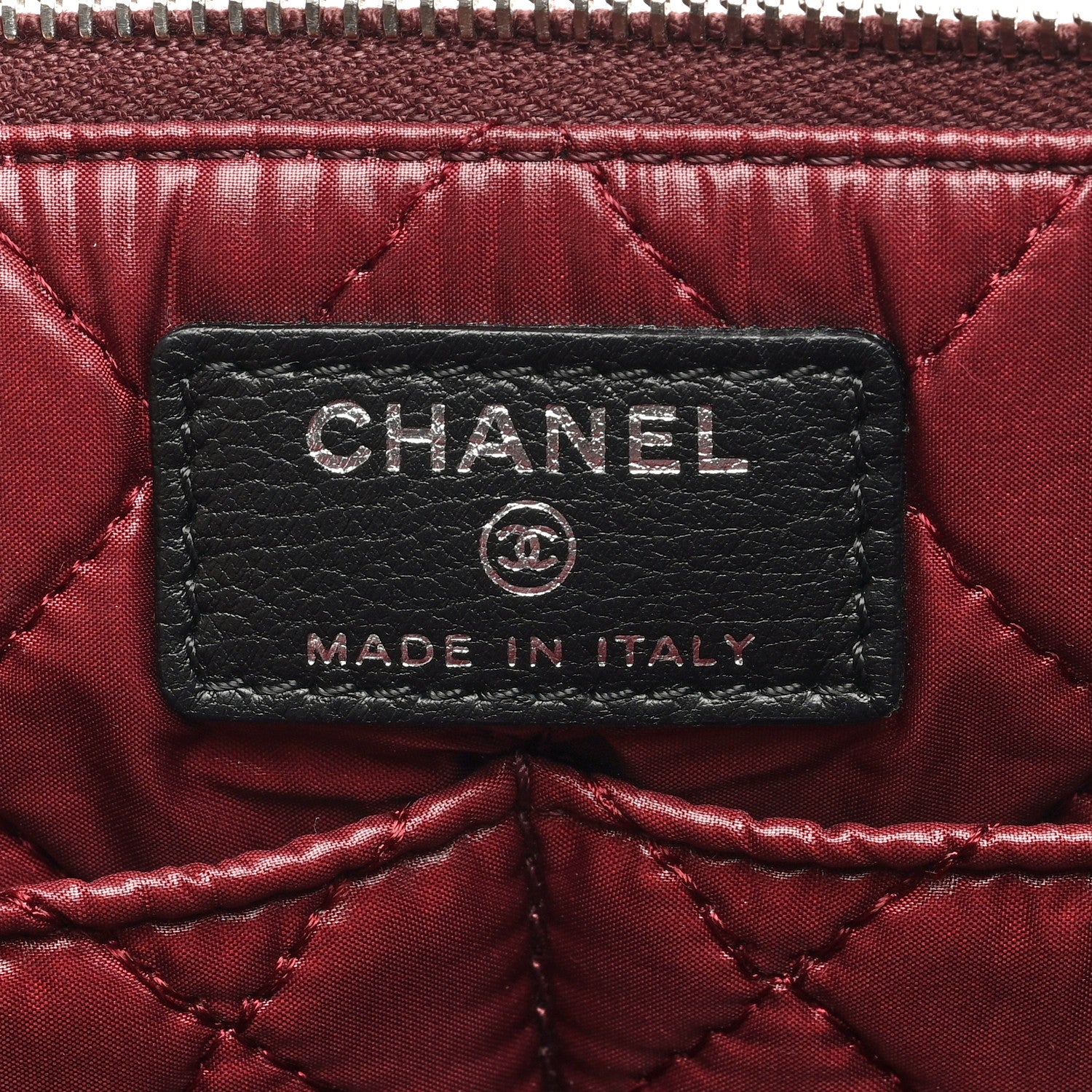 Chanel Lambskin Quilted Cosmetic Case Black 6 of 7