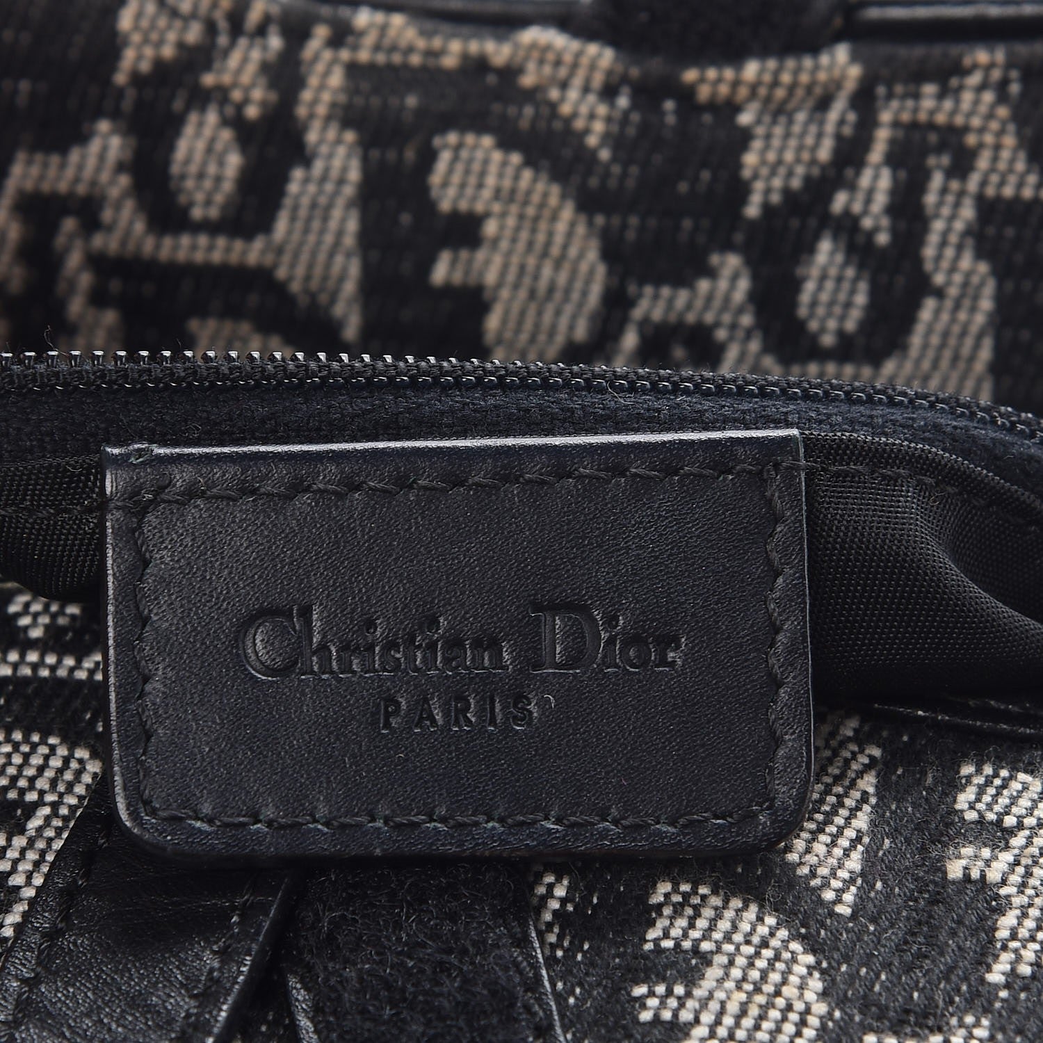 Christian Dior Monogram Double Saddle Bag Black 6 of 9