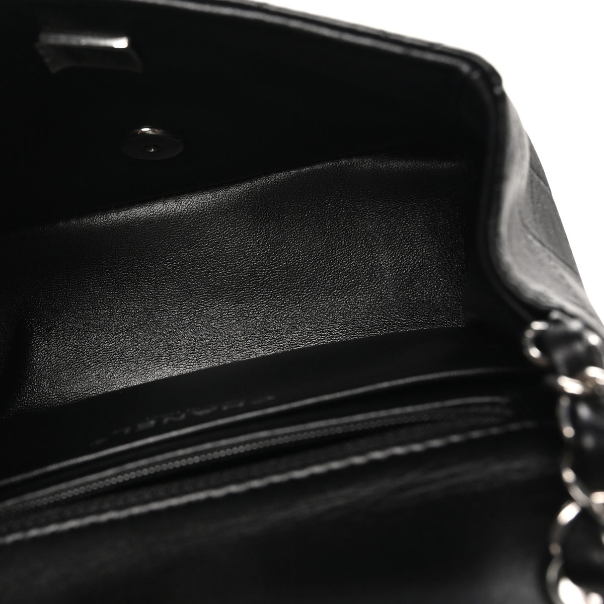Lambskin Quilted Mini Square Flap Black
