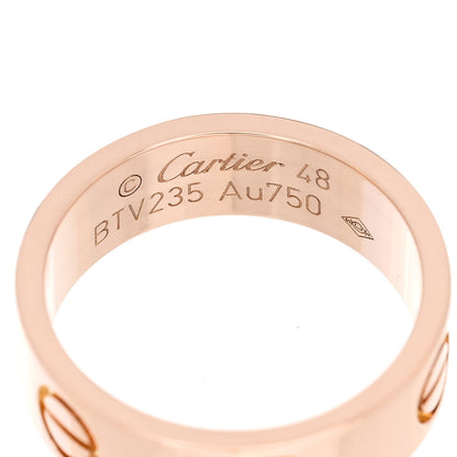 Cartier 18K Pink Gold 5.5mm LOVE Ring 48 4.5 4 of 5
