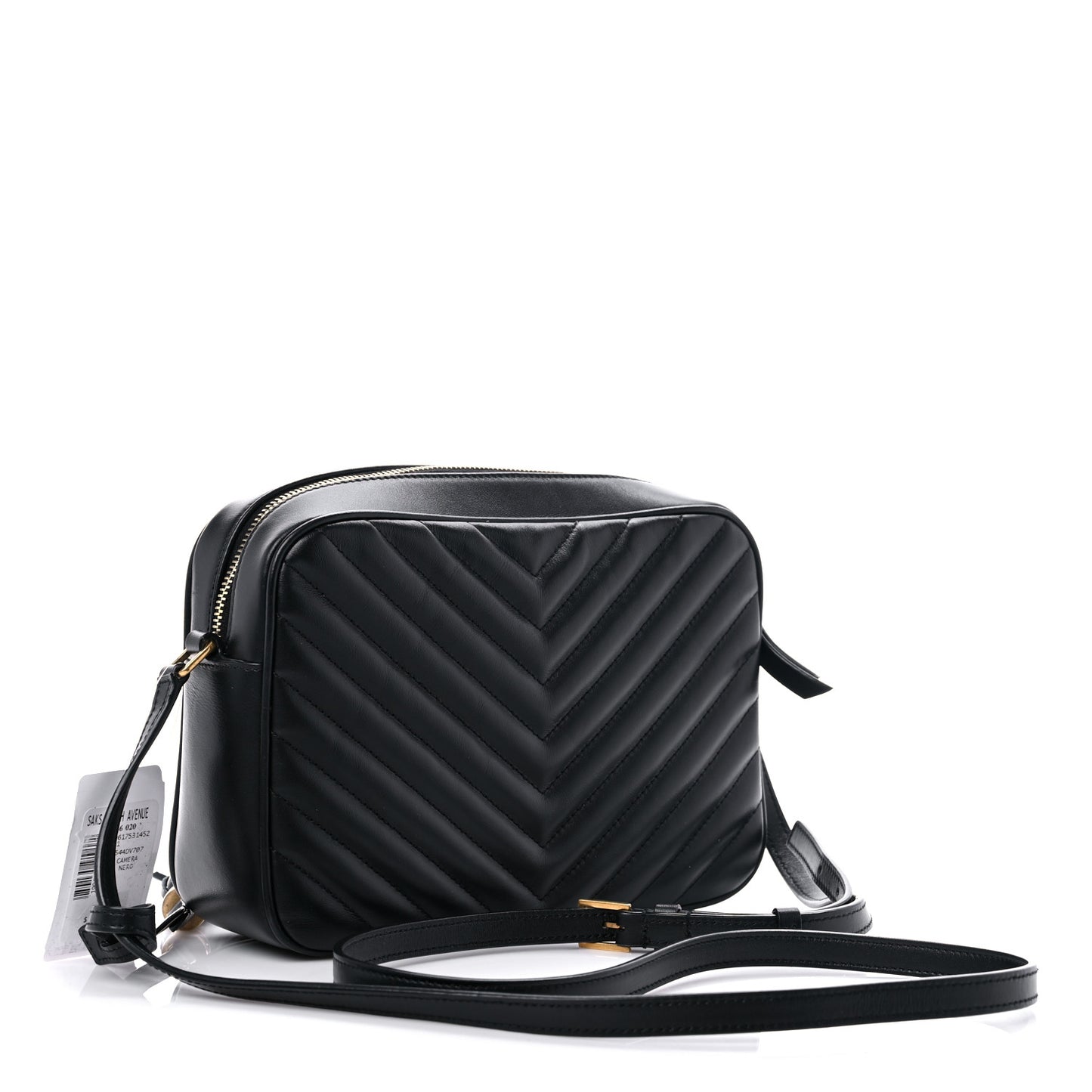 Calfskin Matelasse Monogram Lou Camera Bag Black