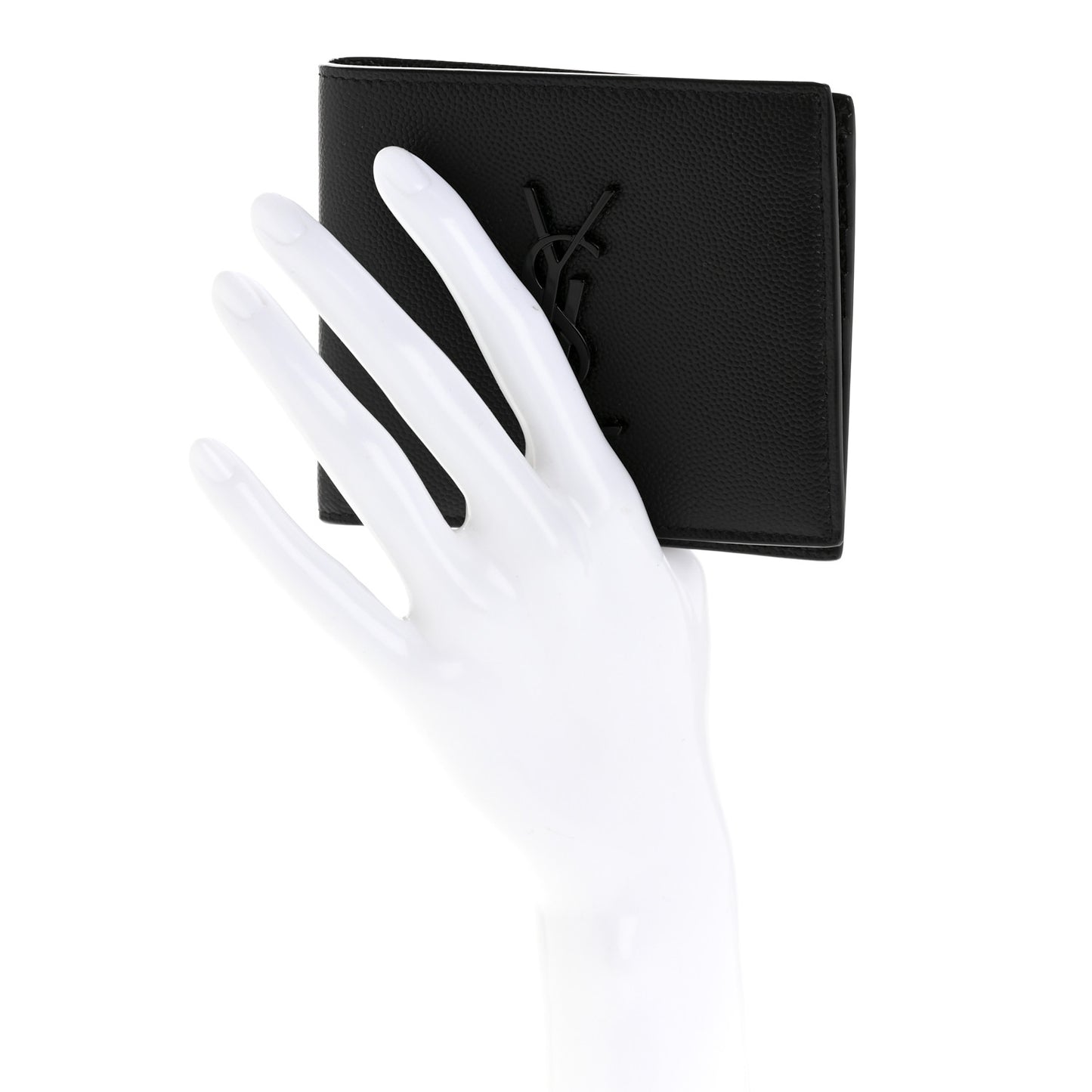 Grain De Poudre Monogram Monochrome East West Cassandre Bifold Wallet Black