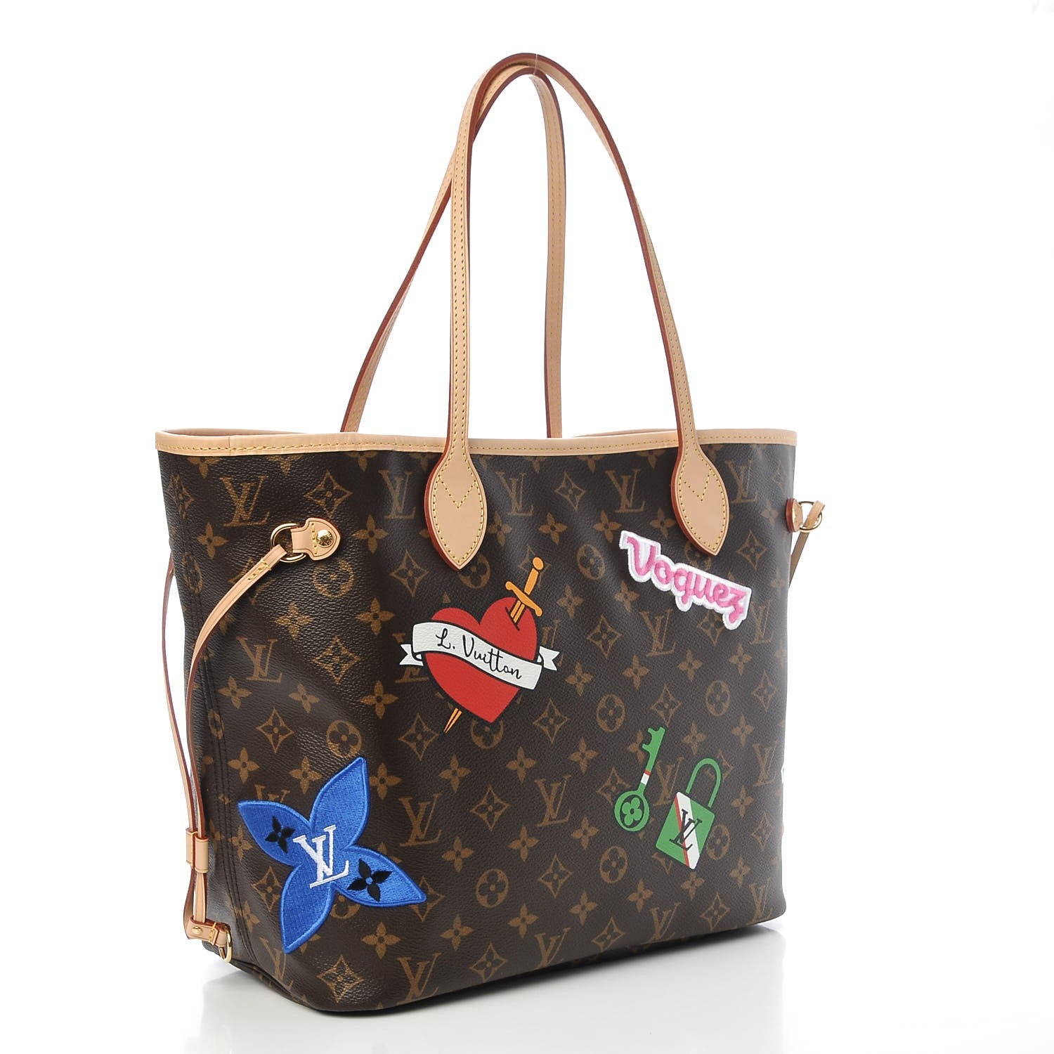 Louis Vuitton Monogram Stories Neverfull MM 4 of 9