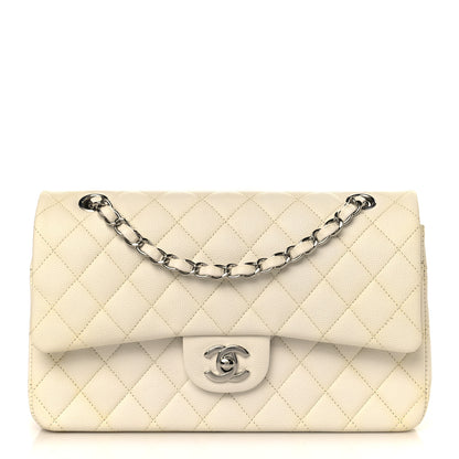 Chanel Caviar Quilted Medium Double Flap White 1 of 10