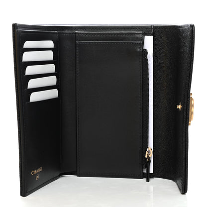 Chanel Caviar Quilted Medium Boy Flap Wallet Black 4 of 4