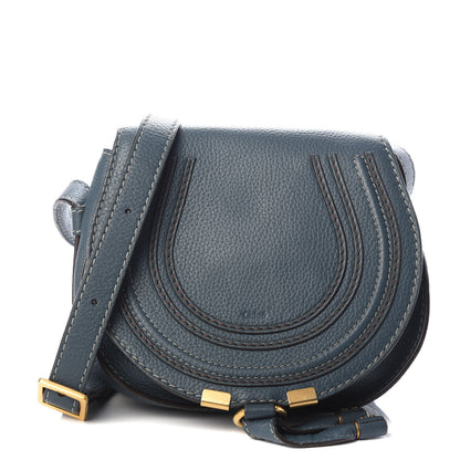 Chloe Calfskin Mini Marcie Round Crossbody Bag Teal 1 of 9