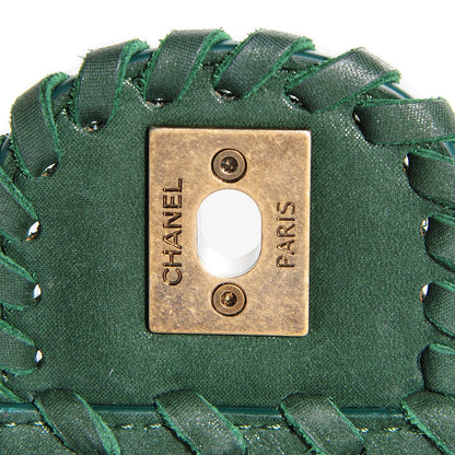 Chanel Metallic Suede Calfskin Small Happy Stitch Flap Green 8 of 8