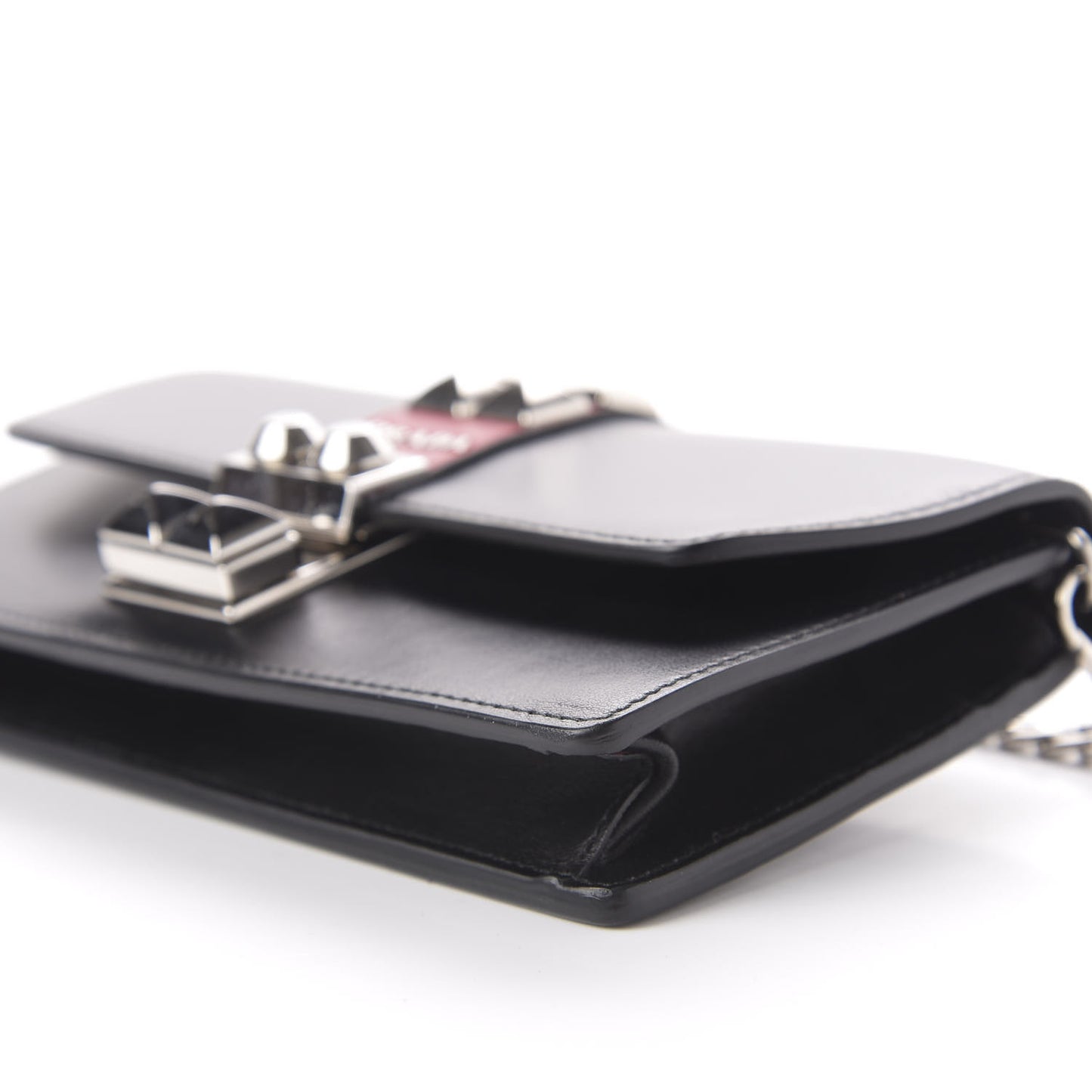 City Calfskin Studded Mini Elektra Crossbody Bag Black Fuoco