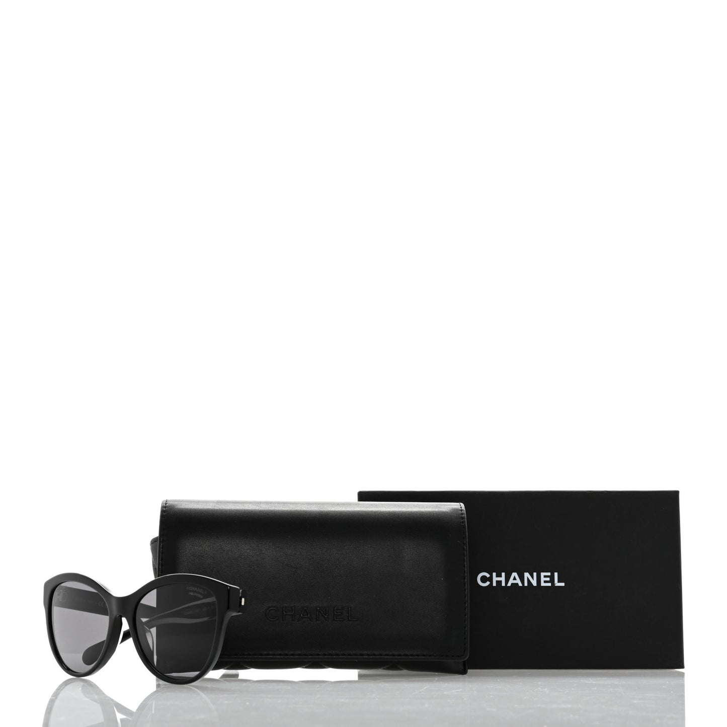Acetate Pantos Logo Sunglasses 5458-A Black