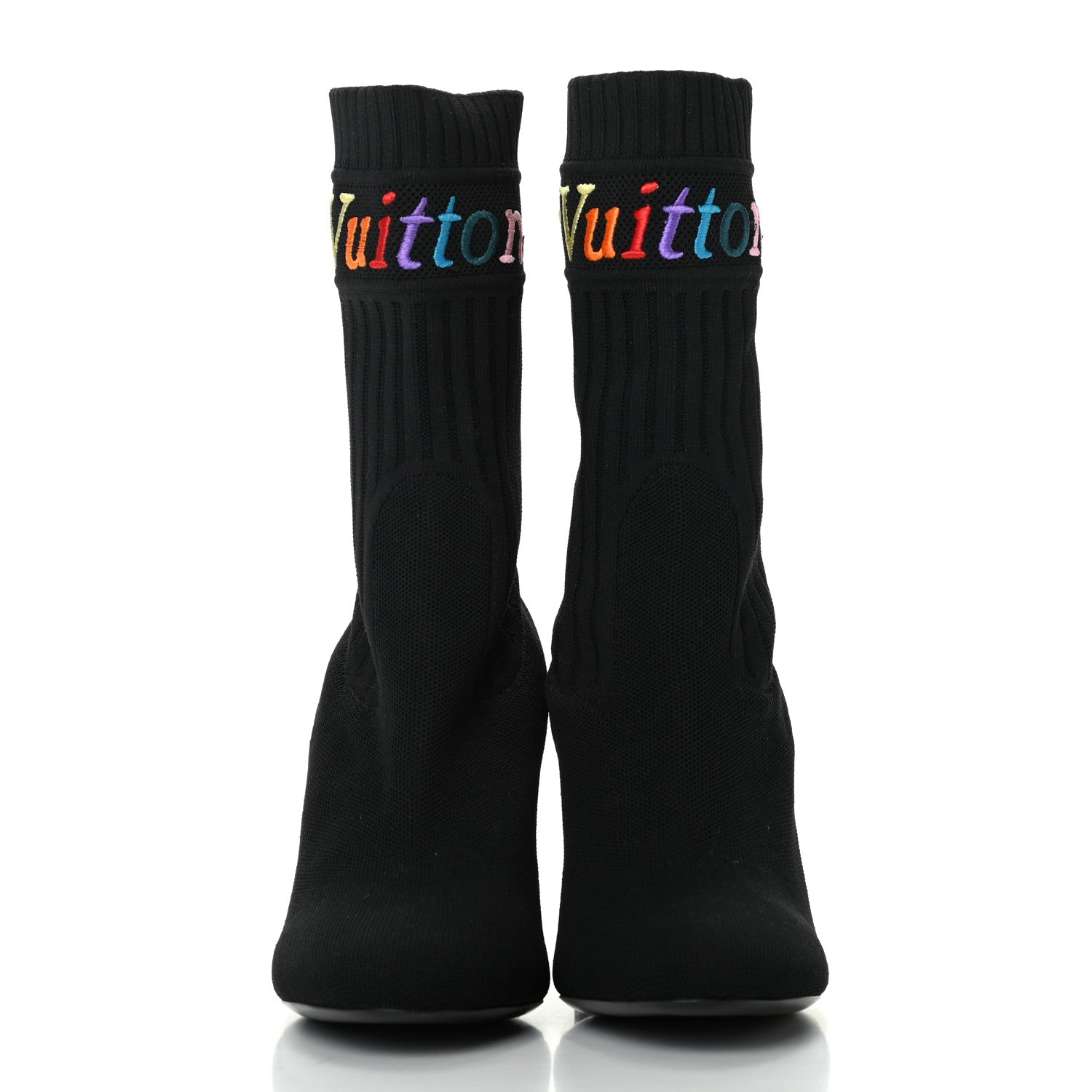 Louis Vuitton Stretch Fabric New Wave Silhouette Ankle Boots 36.5 Black 2 of 8