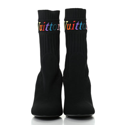 Louis Vuitton Stretch Fabric New Wave Silhouette Ankle Boots 36.5 Black 2 of 8