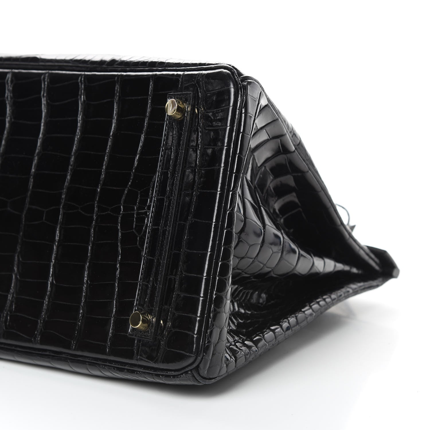 Hermes Shiny Porosus Crocodile Birkin 35 Black 35 of 41
