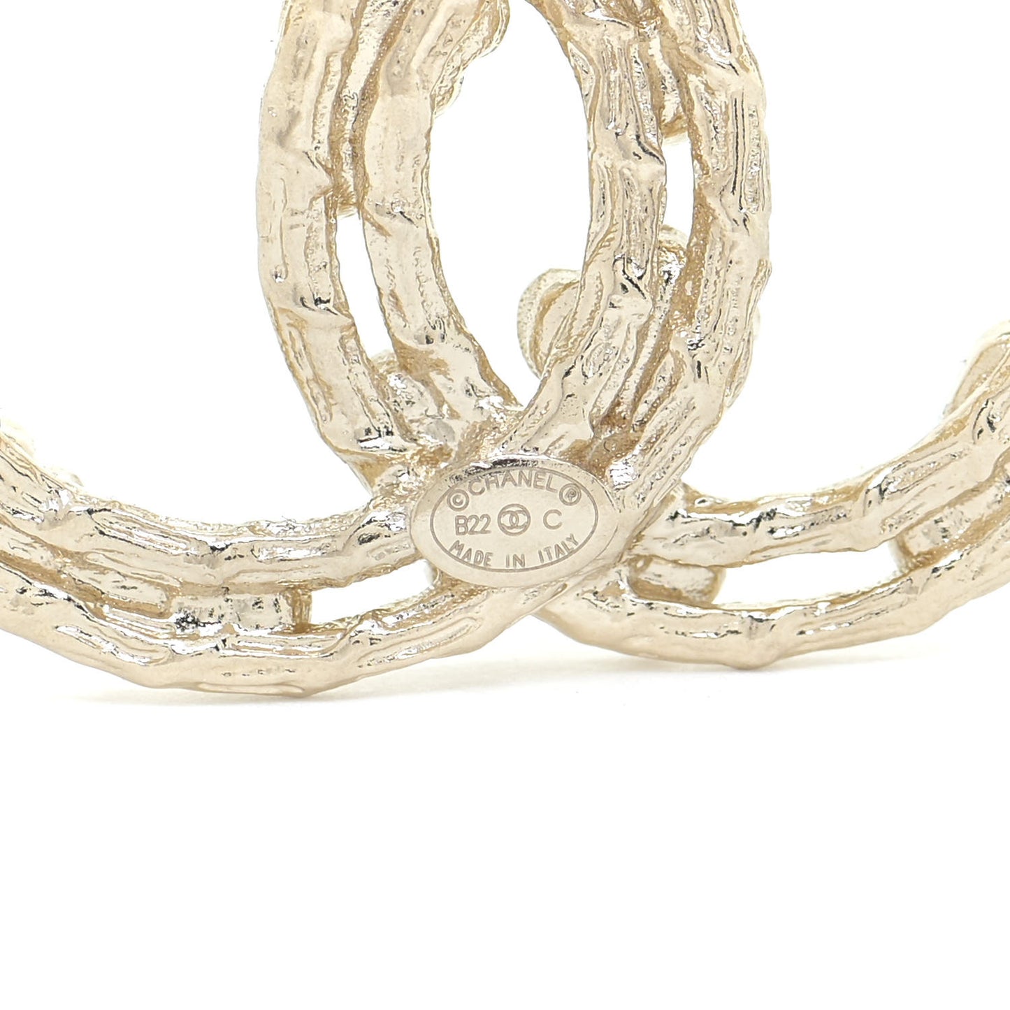 Crystal CC Camellia Earrings Gold