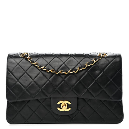 Chanel Lambskin Quilted Medium Double Flap Black 1 of 10