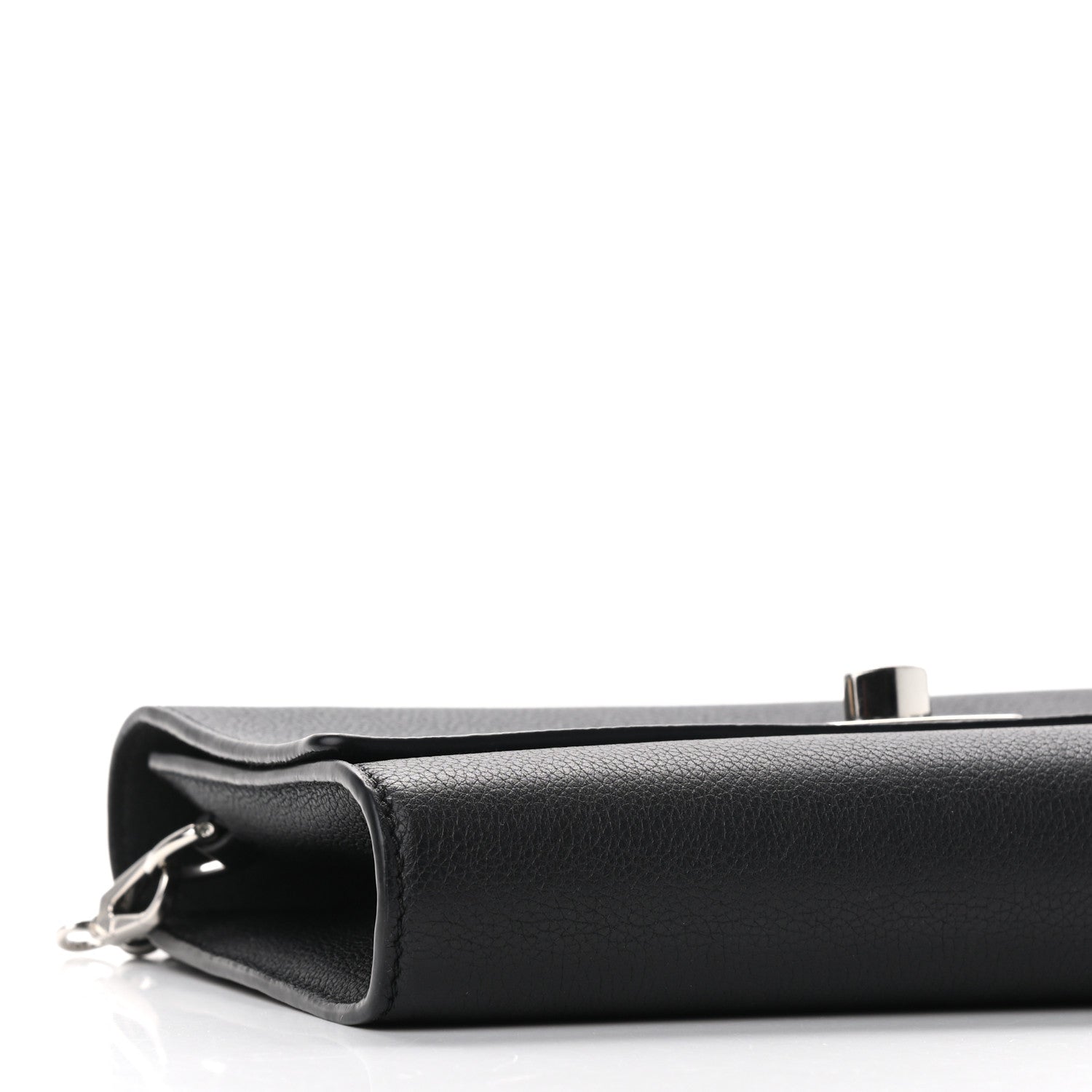 Louis Vuitton Calfskin Lockme Clutch Black 9 of 12