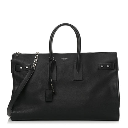Saint Laurent Grained Calfskin Medium Souple Sac De Jour Duffle Black 1 of 12
