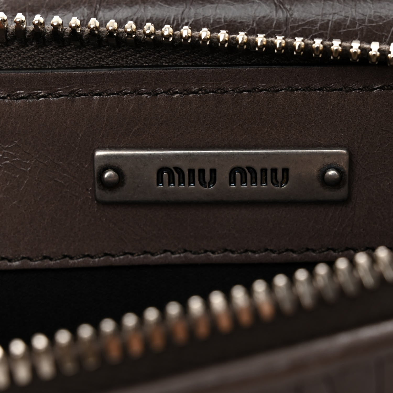 Miu Miu Vitello Lux Matelasse Crossbody Bag Fumo 6 of 9
