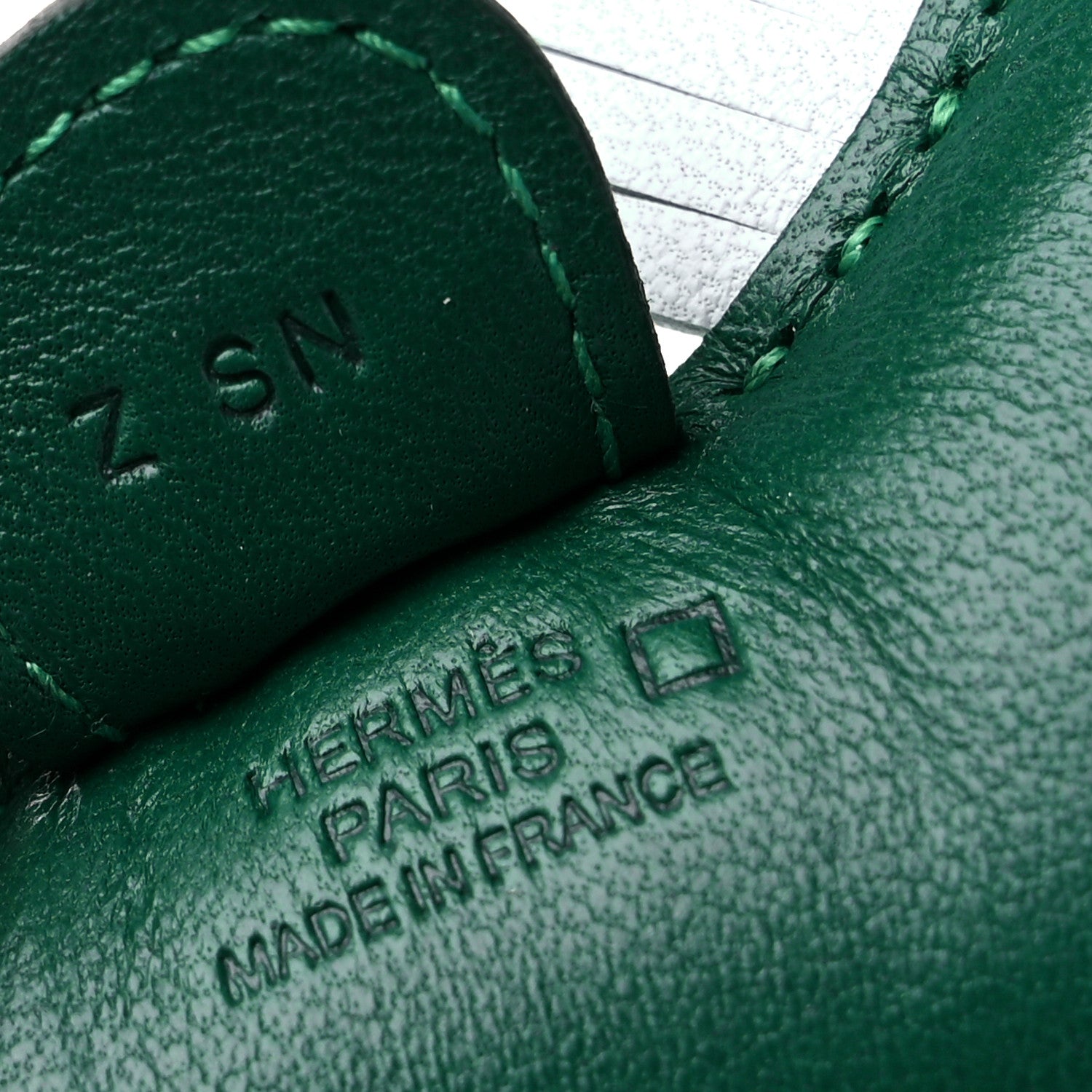 Hermes Milo Lambskin Matte Alligator Touch Grigri Rodeo Horse Bag Charm PM Malachite Menthe Bleu Brume Very Jade 3 of 4